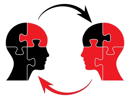 Thought Interchange Two people sharing concepts
