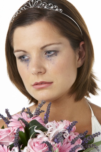 Troubled bride A tearful bride