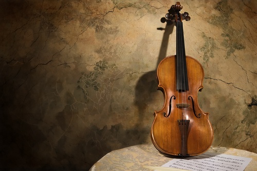 Violin and Music at rest Violin and Music at rest