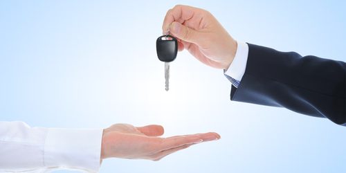 Dropping Car Keys to the recipient Dropping Car Keys to the recipient
