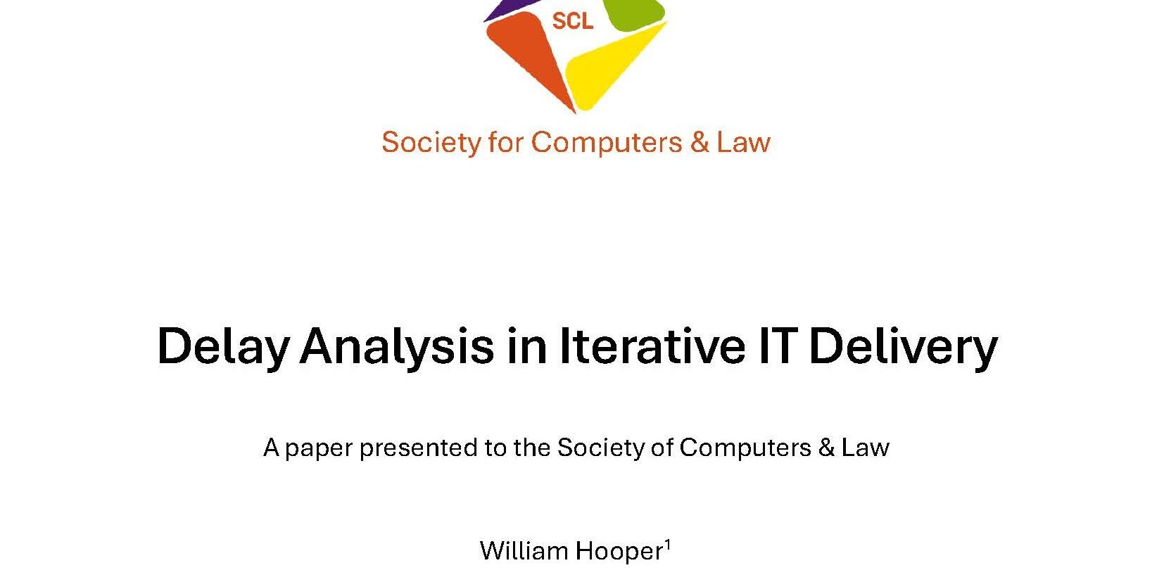 Title page of Delay Analysis paper
